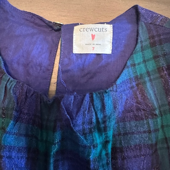 J Crew Crewcuts Girls Plaid holiday dress - size 7 - Picture 3 of 3